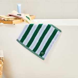 모던하우스 STF 스프링 더블 스트라이프 코마사 핸드타월 34 x 34 cm 65g, 그린, 1개