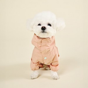 울리 강아지 올인원 레인코트, 피치, 1개