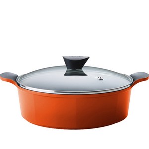 네오플램 에콜론 벤 전골냄비, 28cm, 오렌지투톤, 1개