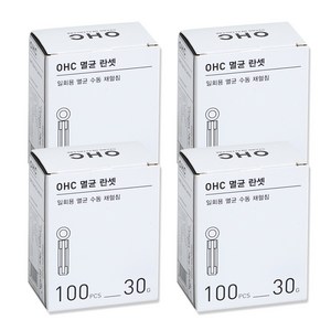 오상헬스케어 멸균 란셋 30G 채혈침, 4개, 100개입
