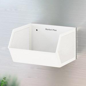 마켓플랜 냉장고 자석 와이드 다용도 수납 선반, 화이트, 1개