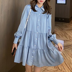 에스텔라 루즈 버튼 포인트 임산부 캉캉 원피스 sds134