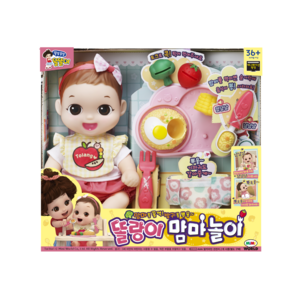 미미월드 똘랑이 맘마놀이 아기인형 세트, 혼합색상, 1세트