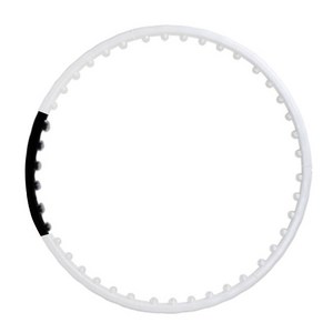 나리아오피스 웨이스트 뷰티라인 훌라후프, 1kg, 화이트 + 블랙, 1개