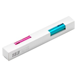 모나미 153 펄 볼펜 2종 세트 0.5mm, 핑크 + 블루, 1세트