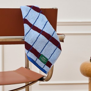 모던하우스 STF 더블체크 30수 코마사 핸드타월 34 x 34 cm 65g, 블루, 1개