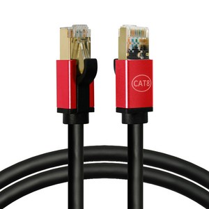 칼론 CAT.8 S-FTP 초고속 랜케이블, 레드, 1개, 10m