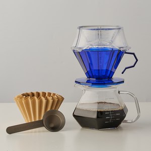 빈플러스 디자인 에디션 커피 올인원 오토 핸드드립세트 블루, 1세트, 5종, 600ml