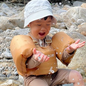 라비베베 모던핏 퍼들점퍼 암링자켓 베이직형, 베이지, 1개