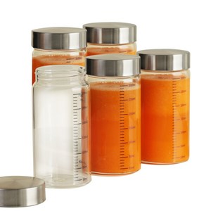 이우아여사 내열유리 눈금유리병, 5개, 300ml