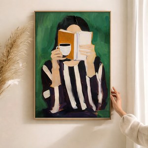 퍼니즈 홈 카페 포스터 리딩걸