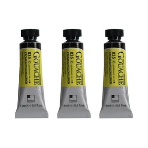 신한화구 전문가 과슈 물감 튜브 C Series 35 카드뮴 옐로 레몬 3개입, 15ml, 1색