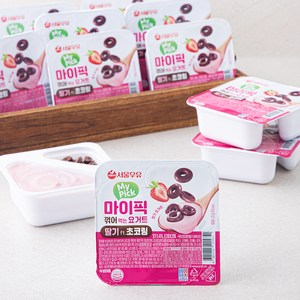 서울우유 마이픽 꺾어먹는 딸기 요거트, 120g, 1개입, 12개