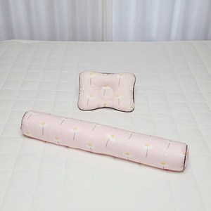 아띠블랑 유아용 순면 짱구베개 + 꿀잠 바디필로우 세트, 데이지