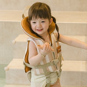 루나스토리 유아용 힙쉴드 머리보호 물놀이 구명조끼, 베이지, 1개