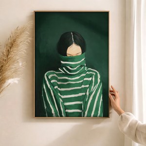 퍼니즈 홈 카페 포스터 그린 터틀