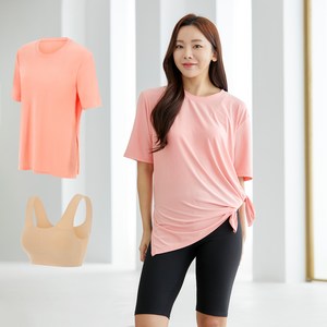 래시플 여성용 멀티플 반팔 이너 2종 세트