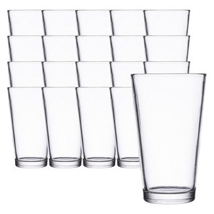 키친초이스 홈카페 유리 베이직믹싱글라스 아이스커피잔 52339 450ml, 투명, 20개