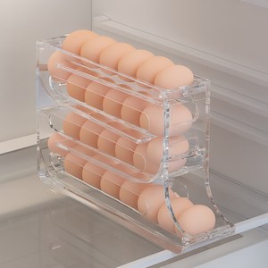 바른리빙 스르륵 자동 계란보관함, 투명, 1개