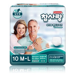 참사랑 남녀공용 팬티형 성인기저귀 중대형, 10매, 1개