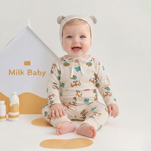 MilkBaby 유아용 럭키 클로버 바디수트 세트