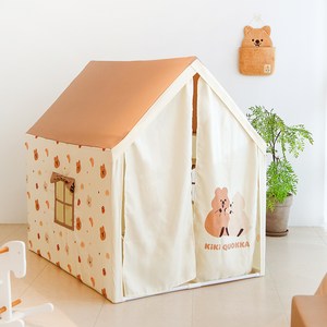 키키쿼카 아동용 하우스 코지 텐트, 브라운, 1개