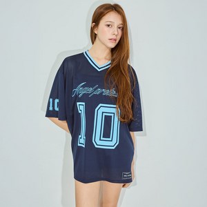 비키니밴더 여성용 엔젤 메쉬 브이넥 오버핏 티셔츠 커버업
