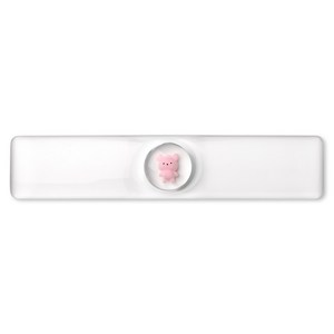 쿠슝 꾹꾹이 키보드 손목 받침대 L WRCSCP-02, 핑크 곰, 1개
