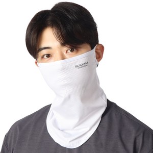블랙야크워크웨어 안면 햇빛가리개 쿨 흡한속건 스포츠 마스크, 화이트, 1개