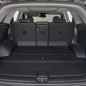 3W에코라이너 레더 트렁크 매트 호환 2열 시트백 3열 시트백 트렁크, 블랙, 팰리세이드 LX3 9인승 자동폴딩 2025년 1월