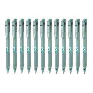 모나미 플립3 멀티펜 0.7mm, 세이지 그린(블랙 + 블루 + 레드), 12개