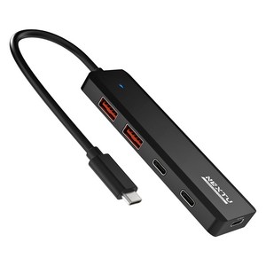 넥스트유 4포트 C타입 Gen2 USB 허브 3522U3-10G, 1개, 블랙