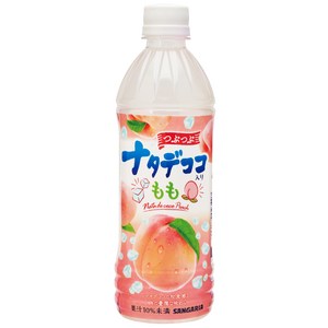 산가리아 쯔부쯔부 나타데코코 음료 복숭아맛, 24개, 500ml