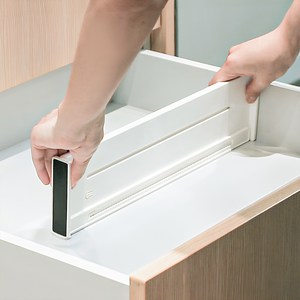 구디푸디 이지핏 길이조절 서랍 파티션, 화이트, 2개
