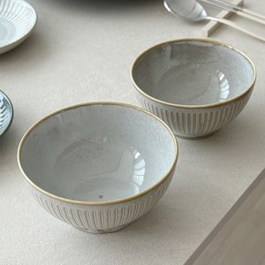 니코트 에브리데이 컬렉션 밥공기 국그릇 2인세트, 그레이, 밥공기 2p + 국그릇 2p, 1세트