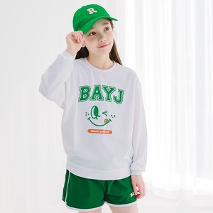 BAYJ 스마일 래쉬가드 긴팔 상의 + 반바지 세트