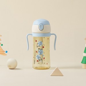 베베픽 유아용 원터치 PPSU 빨대컵, 250ml, 1개, 코랄샤크블루벨