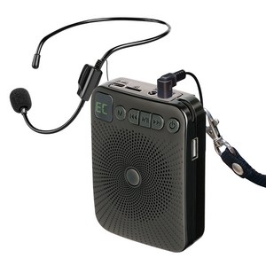코시 블루투스 엠프 가이드 마이크 강의용 휴대용 확성기, 블랙, AM2184MKBT, 1개