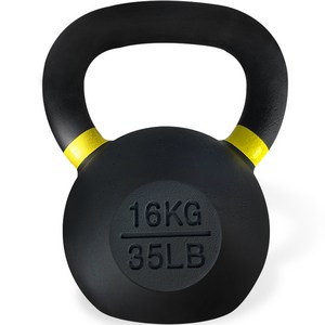 비핏 프리미엄 무쇠 케틀벨, 옐로우, 16kg, 1개