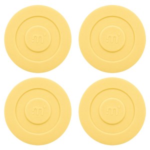 헥사 스무디 유리병 원컵 재사용 실리콘 컬러 뚜껑 56mm, 버터, 4개