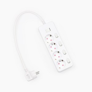 아이정 더좋은 과부하 개별 스위치 멀티탭 4구 CP-TG04, White, 1개, 50cm