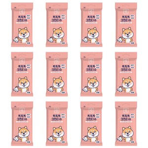 브리더랩 반려동물 똑똑똑 발바닥 엉덩이 크린 물티슈, 30개입, 12개