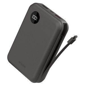 시홈 PD 22.5W 고속충전 대용량 일체형 보조배터리 20000mAh C타입, SH-FB2Y, 모카브라운