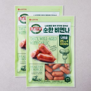 롯데웰푸드 의성마늘 순한 비엔나, 180g, 2개