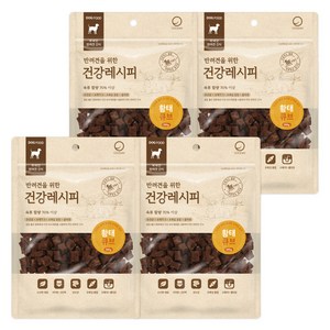 굿데이 강아지 건강레시피 큐브 간식, 황태, 300g, 4개