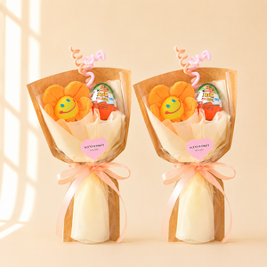 센트바스켓 조이풀 스마일 킨더조이 꽃다발 2p, 오렌지