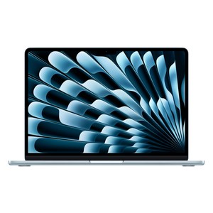 Apple 맥북 에어 13 M5칩, 스카이 블루, M5 10코어, 8코어 GPU, 16GB, 512GB, 영문