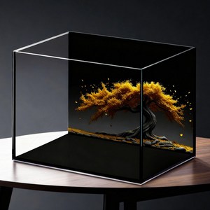 미미네아쿠아 황금빛나무 에디션 30 어항, 블랙, 1개