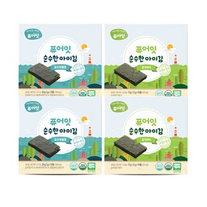 퓨어잇 순수한 아이김 김 100% 2p + 김 앤 천일염 2p 세트, 김, 1세트
