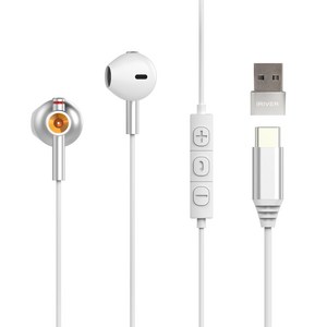 아이리버 7.1 오픈형 노이즈캔슬링 C타입 USB 게이밍 이어폰, IGE-M1C, 화이트